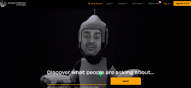 AnswerThePublic website screenshot