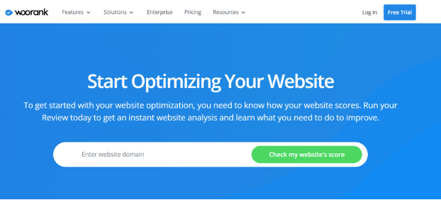 Woorank website screenshot